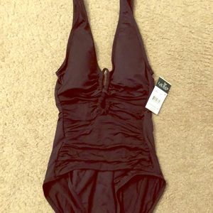 Ralph Lauren black one piece swim suit